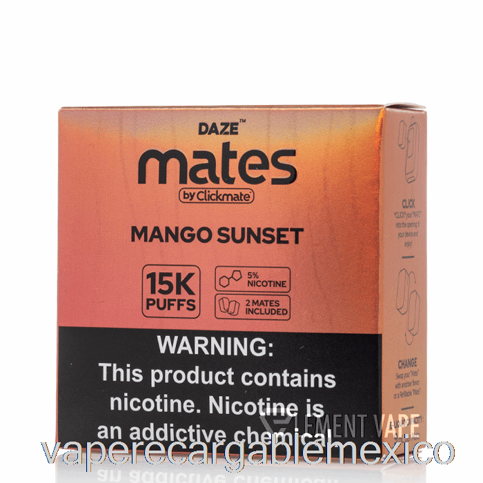 Vape Recargable 7 Daze Mate Pods Mango Sunset